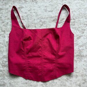 Abercrombie Pink Corset-Style Structured Tank – Size S
